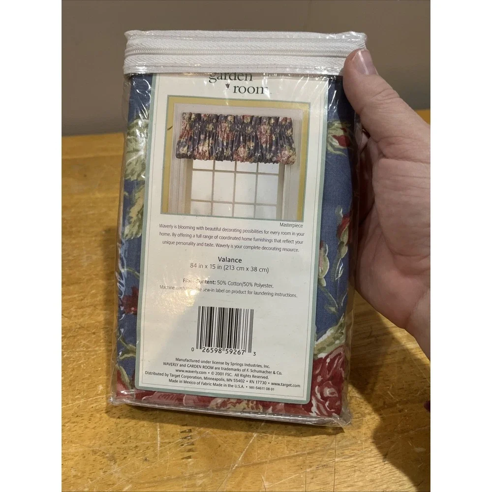 Waverly Garden Room Valance‎ NOS Blue Collection 84